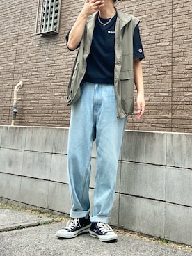「アイテム（ベスト）」を使った、youkiさん（レディース・161cm）の秋コーディネート