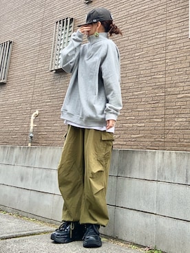 「ハーフジップ」｜youkiさん（レディース・161cm）の秋コーディネート