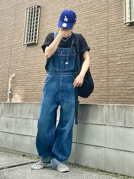 「アイテム（サロペット/オーバーオール）」を使った、youkiさん（レディース・161cm）の夏コーディネート