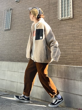 「ISOOK（アイスー）のアイテム（スウェット）」を使った、youkiさん（レディース・161cm）の秋コーディネート