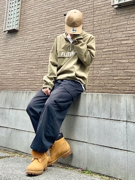 「NEW ERA（ニューエラ）のアイテム」を使った、youkiさん（レディース・161cm）の秋コーディネート