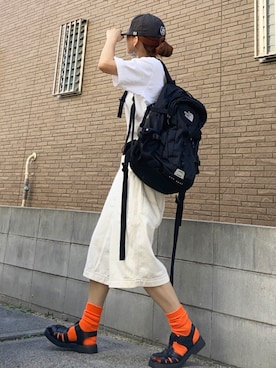 「BEAMS（ビームス）のアイテム（ソックス/靴下）」を使った、youkiさん（レディース・161cm）の夏コーディネート