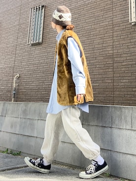 「ボーイッシュ」｜「アイテム（その他アウター）」を使った、youkiさん（レディース・161cm）の秋コーディネート