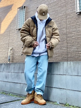 「アイテム（ダウンジャケット/コート）」を使った、youkiさん（レディース・161cm）の秋コーディネート