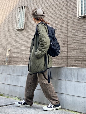 「copine（コピン）のアイテム（その他アウター）」を使った、youkiさん（レディース・161cm）の冬コーディネート
