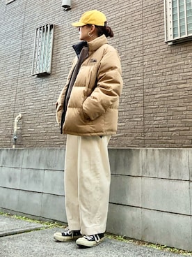 「アイテム（キャップ）」を使った、youkiさん（レディース・161cm）の秋コーディネート