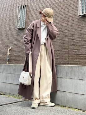 「copine」｜「アイテム（チェスターコート）」を使った、youkiさん（レディース・161cm）の冬コーディネート