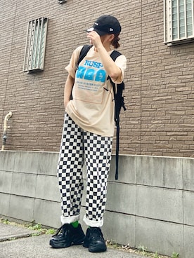 「アイテム（キャップ）」を使った、youkiさん（レディース・161cm）の夏コーディネート