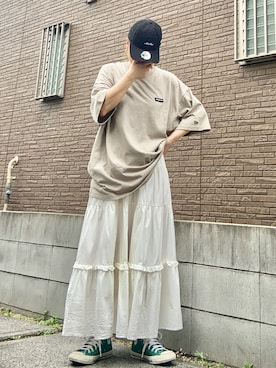 「アイテム（スカート）」を使った、youkiさん（レディース・161cm）の夏コーディネート
