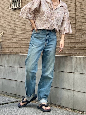 「アイテム（ビーチサンダル）」を使った、youkiさん（レディース・161cm）の夏コーディネート