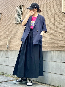 「アイテム（その他アウター）」を使った、youkiさん（レディース・161cm）の夏コーディネート