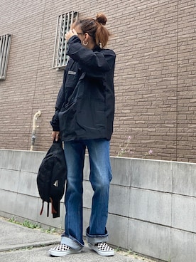 「ボーイッシュ」｜「アイテム（その他アウター）」を使った、youkiさん（レディース・161cm）の秋コーディネート