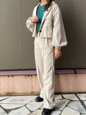 「apres jour（アプレジュール）のアイテム（ブルゾン）」を使った、いそゆりさん（レディース・159cm）の秋コーディネート