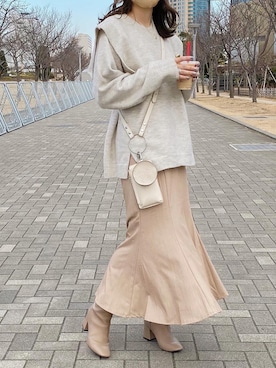 「BONbazaar（ボンバザール）のアイテム」を使った、いそゆりさん（レディース・159cm）の冬コーディネート