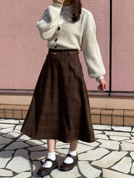「apres jour（アプレジュール）のアイテム（その他シューズ）」を使った、いそゆりさん（レディース・159cm）の秋コーディネート