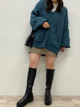 「アプレジュール」｜「アイテム（ブーツ）」を使った、いそゆりさん（レディース・159cm）の秋コーディネート