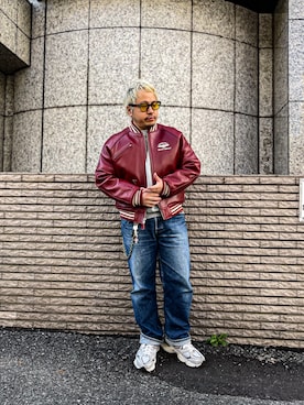 「AVIREX（アヴィレックス）のアイテム（その他アウター）」を使った、MITACHIさん（メンズ・160cm）の冬コーディネート