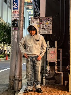 「低身長ファッション」｜「アイテム（帽子）」を使った、MITACHIさん（メンズ・160cm）の秋コーディネート