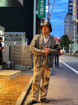 「低身長ファッション」｜「アイテム（帽子）」を使った、MITACHIさん（メンズ・160cm）の秋コーディネート
