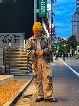 「低身長ファッション」｜「アイテム（ジャケット/アウター）」を使った、MITACHIさん（メンズ・160cm）の秋コーディネート