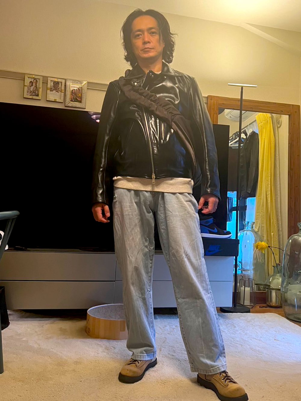 OUR LEGACY レザーダブルライダースジャケット