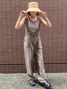 「byYOUANCE（バイユアンス）のアイテム（サロペット/オーバーオール）」を使った、mariko さん（レディース・153cm）の夏コーディネート
