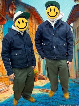 「アイテム（ジャケット/アウター、ブルー系）」を使った、Masahiroさん（メンズ・161cm）の冬コーディネート