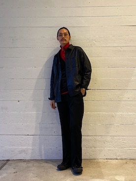 「schott（ショット）の【直営限定】Schott/ショット/MILITARY SLACKS/ミリタリースラックス（その他パンツ）」を使った、okaiさん（メンズ・172cm）の冬コーディネート