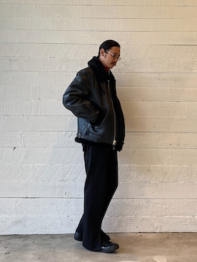 「schott（ショット）の【直営限定】Schott/ショット/MILITARY SLACKS/ミリタリースラックス（その他パンツ）」を使った、okaiさん（メンズ・172cm）の冬コーディネート