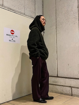 「schott（ショット）の【直営限定】Schott/ショット/MILITARY SLACKS/ミリタリースラックス（その他パンツ）」を使った、okaiさん（メンズ・172cm）の冬コーディネート