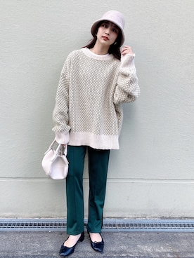 安中亜美さん(レディース・149cm)の秋コーディネート