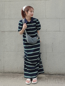 「アイテム（ワンピース）」を使った、安中亜美さん（レディース・149cm・30代）の夏コーディネート
