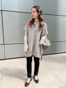 安中亜美さん(レディース・149cm)の秋コーディネート