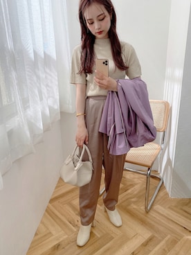 安中亜美さん(レディース・149cm)の秋コーディネート