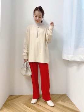 安中亜美さん（レディース・149cm）の冬コーディネート