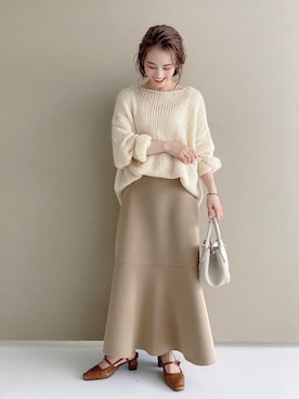 安中亜美さん（レディース・149cm）の秋コーディネート