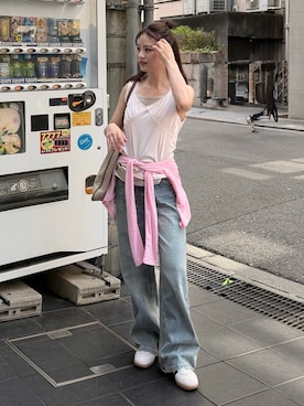 「MUHET（ミュエータ）のアイテム」を使った、安中亜美さん（レディース・149cm）の夏コーディネート