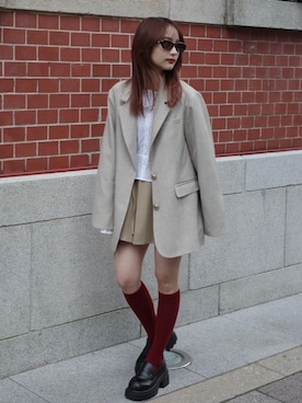 安中亜美さん（レディース・149cm）の冬コーディネート