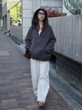 「アイテム（パンツ）」を使った、安中亜美さん（レディース・149cm・30代）の秋コーディネート