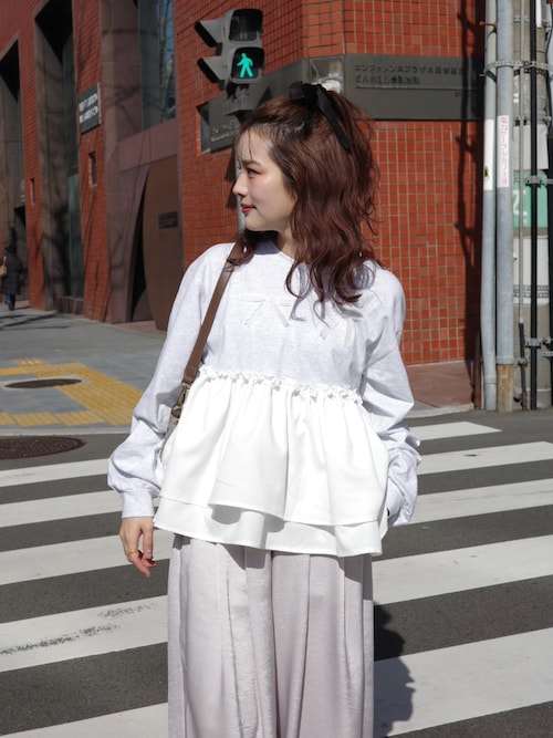 tシャツ peplum cutsew レディース peplum cutsew（Tシャツ/カットソー）｜jumelle（ジュメロ）の