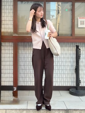 「menue（メヌエ）のアイテム」を使った、安中亜美さん（レディース・149cm）の秋コーディネート