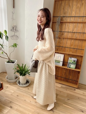 安中亜美さん（レディース・149cm）の冬コーディネート