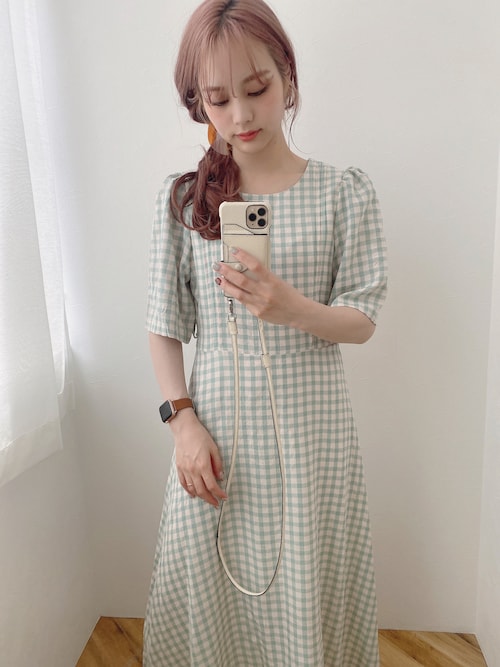 ギンガムチェックワンピース（ワンピース）｜jumelle（ジュメロ）の