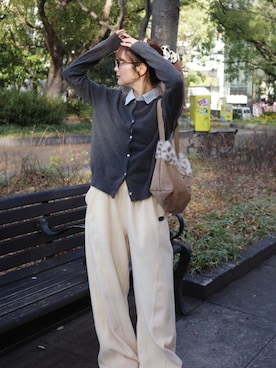 安中亜美さん（レディース・149cm）の冬コーディネート