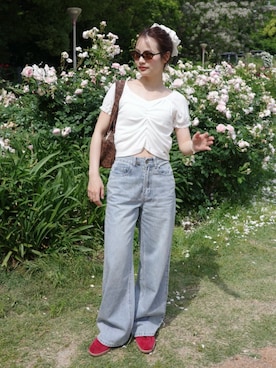 安中亜美さん（レディース・149cm）の夏コーディネート
