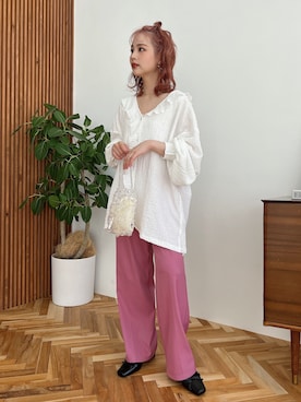 安中亜美さん(レディース・149cm)の春コーディネート