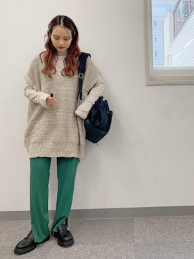 安中亜美さん（レディース・149cm）の秋コーディネート