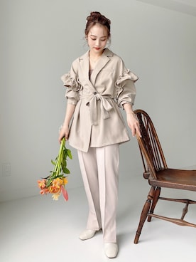 「JUMELLE（ジュメロ）のアイテム」を使った、安中亜美さん（レディース・149cm）の秋コーディネート