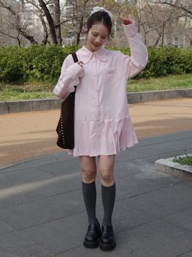 「JUMELLE（ジュメロ）のアイテム」を使った、安中亜美さん（レディース・149cm）の春コーディネート