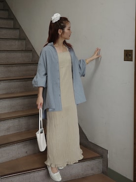 「アイテム（シューズ）」を使った、安中亜美さん（レディース・149cm・30代）の秋コーディネート